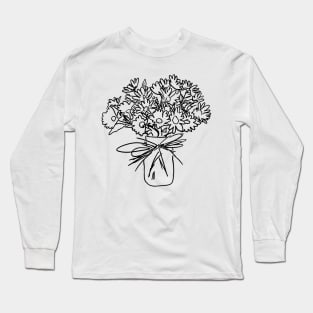 Daisies Drawing Long Sleeve T-Shirt